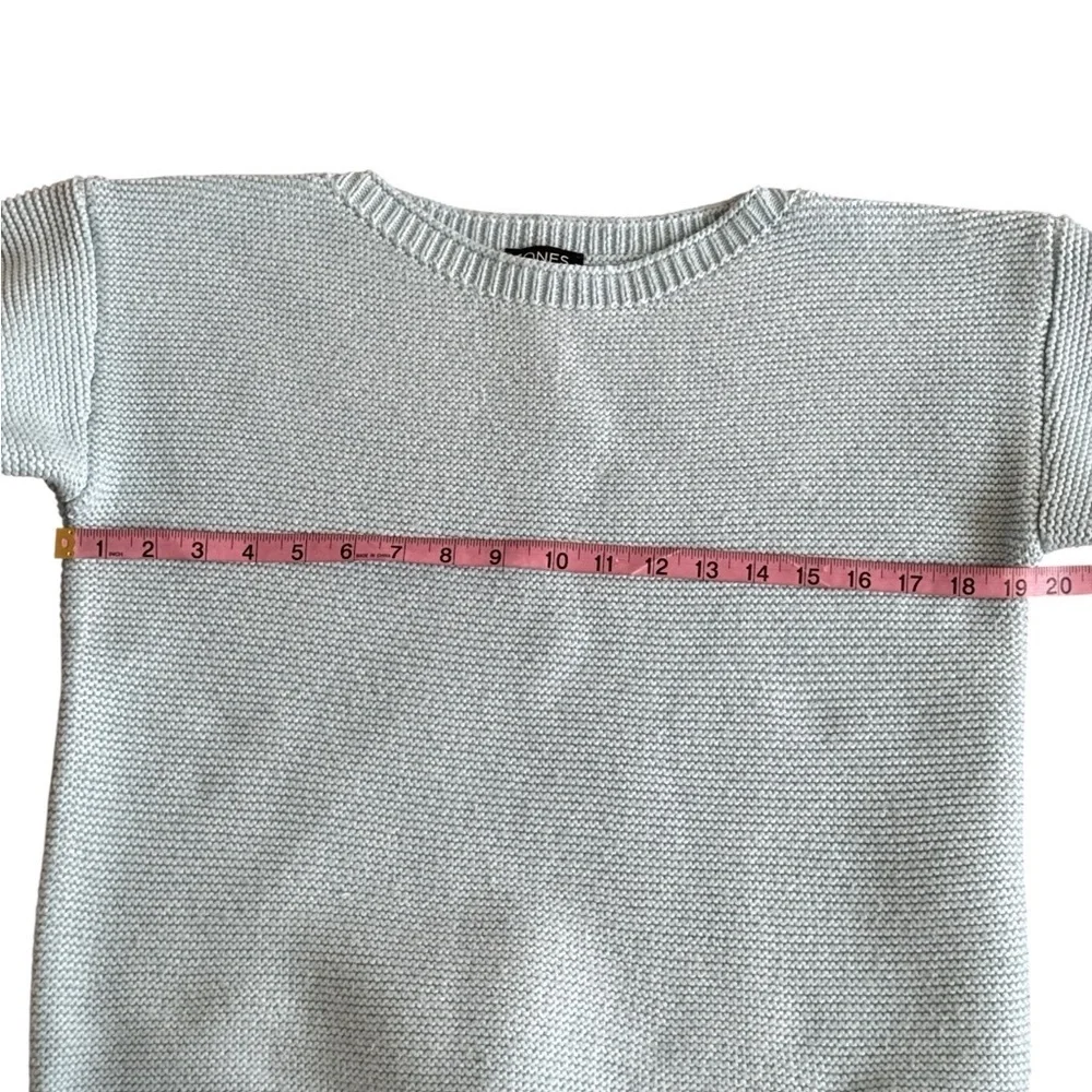 Jones New York Blue Knit Sweater Crewneck Relaxed Fit S